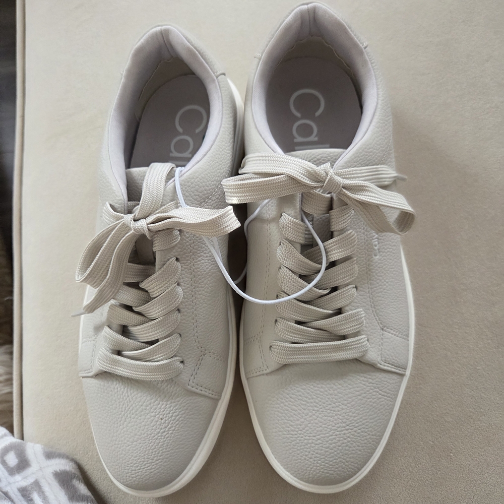 Calvin Klein Women's Cream Sneakers